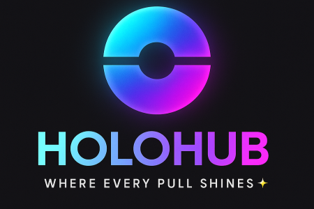 Holohub logo with a colorful circular design on a black background